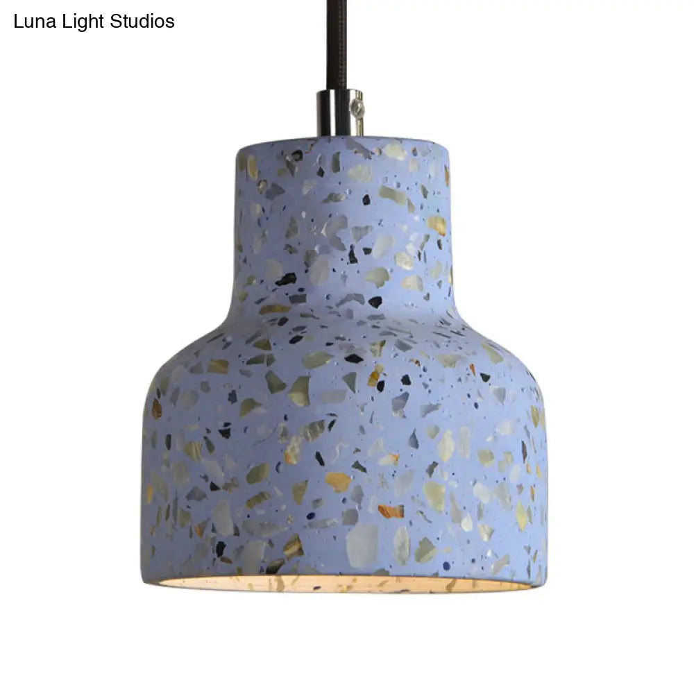 Lampa wisząca z cementu terrazzo, oświetlenie stołu jadalnego, industrialny design, lampa pendel, oprawka E26 E27, styl nordycki | Sansoti