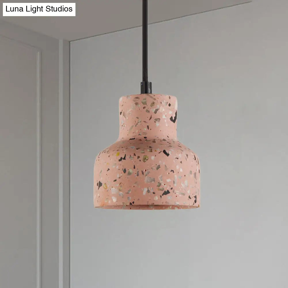 Lampa wisząca z cementu terrazzo, oświetlenie stołu jadalnego, industrialny design, lampa pendel, oprawka E26 E27, styl nordycki | Sansoti
