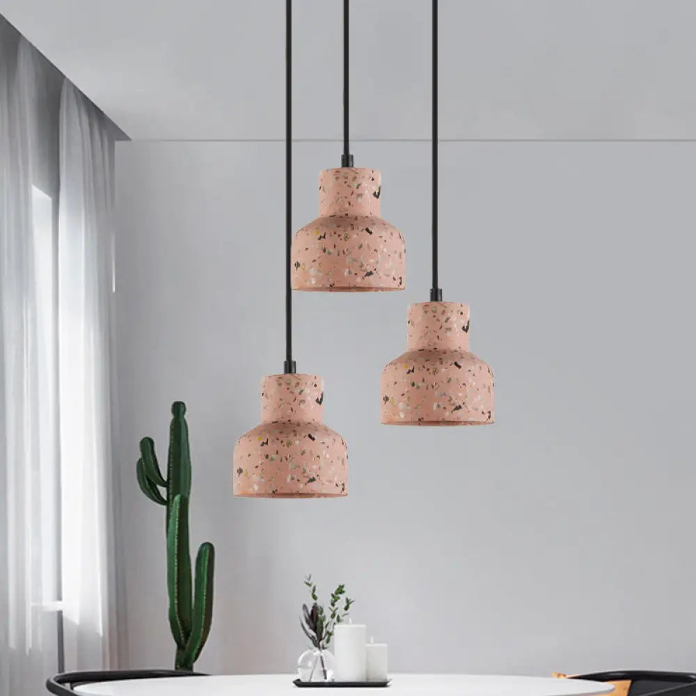 Lampa wisząca z cementu terrazzo, oświetlenie stołu jadalnego, industrialny design, lampa pendel, oprawka E26 E27, styl nordycki | Sansoti