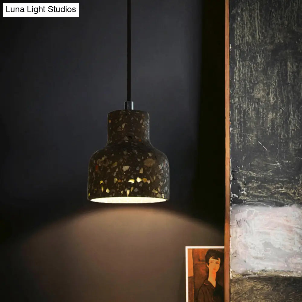 Lampa wisząca z cementu terrazzo, oświetlenie stołu jadalnego, industrialny design, lampa pendel, oprawka E26 E27, styl nordycki | Sansoti