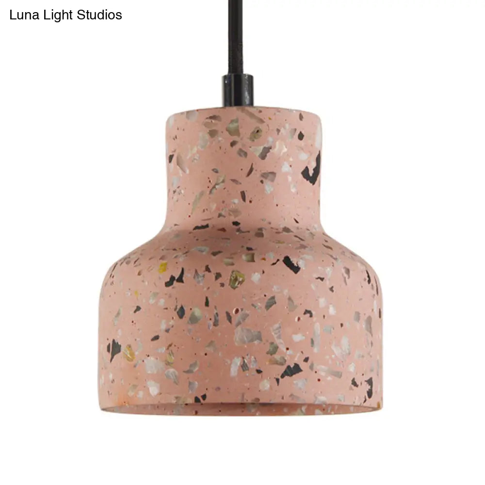 Lampa wisząca z cementu terrazzo, oświetlenie stołu jadalnego, industrialny design, lampa pendel, oprawka E26 E27, styl nordycki | Sansoti