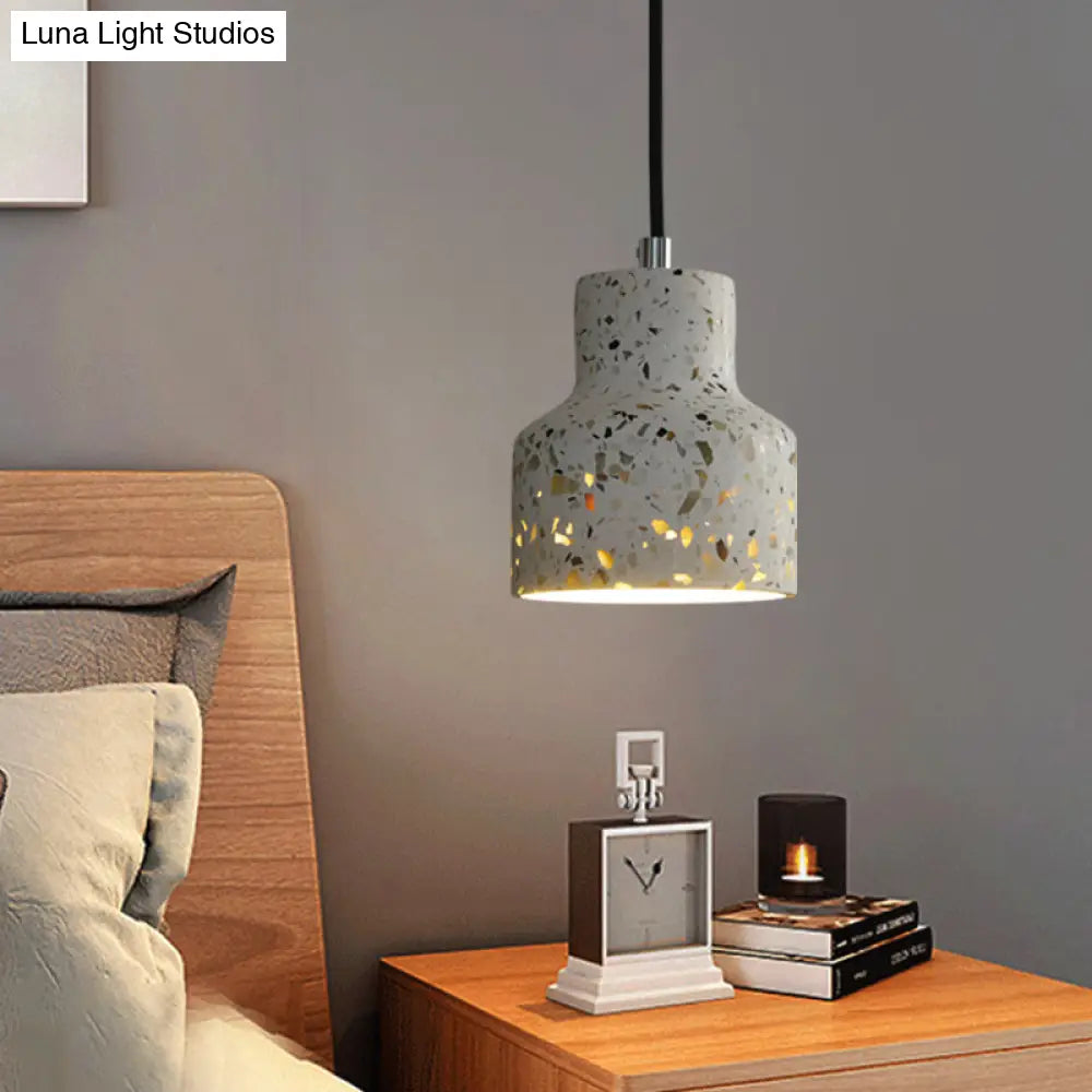 Lampa wisząca z cementu terrazzo, oświetlenie stołu jadalnego, industrialny design, lampa pendel, oprawka E26 E27, styl nordycki | Sansoti