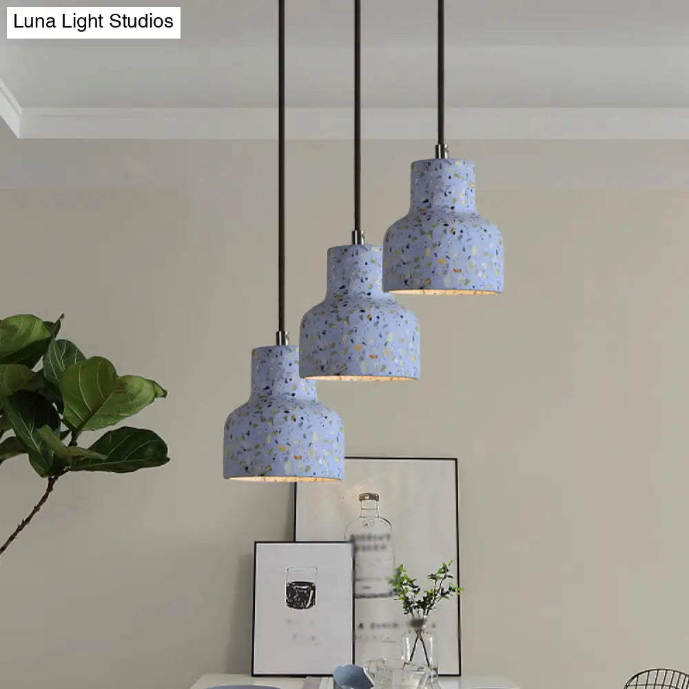 Lampa wisząca z cementu terrazzo, oświetlenie stołu jadalnego, industrialny design, lampa pendel, oprawka E26 E27, styl nordycki | Sansoti