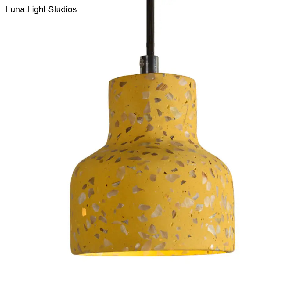Lampa wisząca z cementu terrazzo, oświetlenie stołu jadalnego, industrialny design, lampa pendel, oprawka E26 E27, styl nordycki | Sansoti