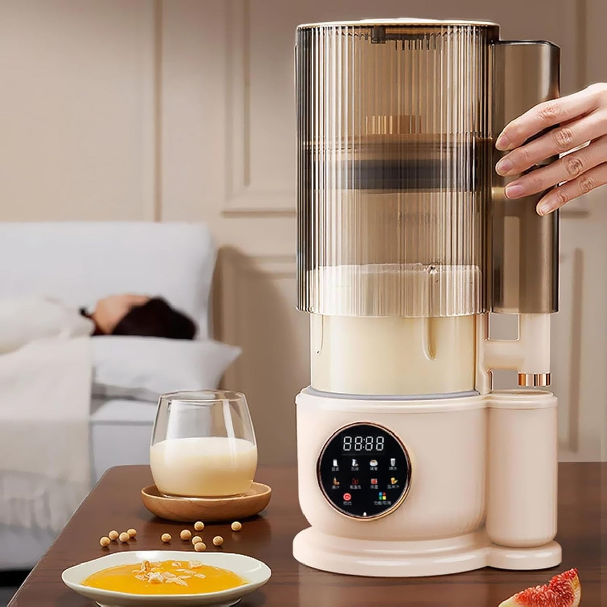 Plant-Based Milk Maker, 1500ml, with 8 Automatic Programs, Self-Cleaning and Quiet System for Home | Sansoti