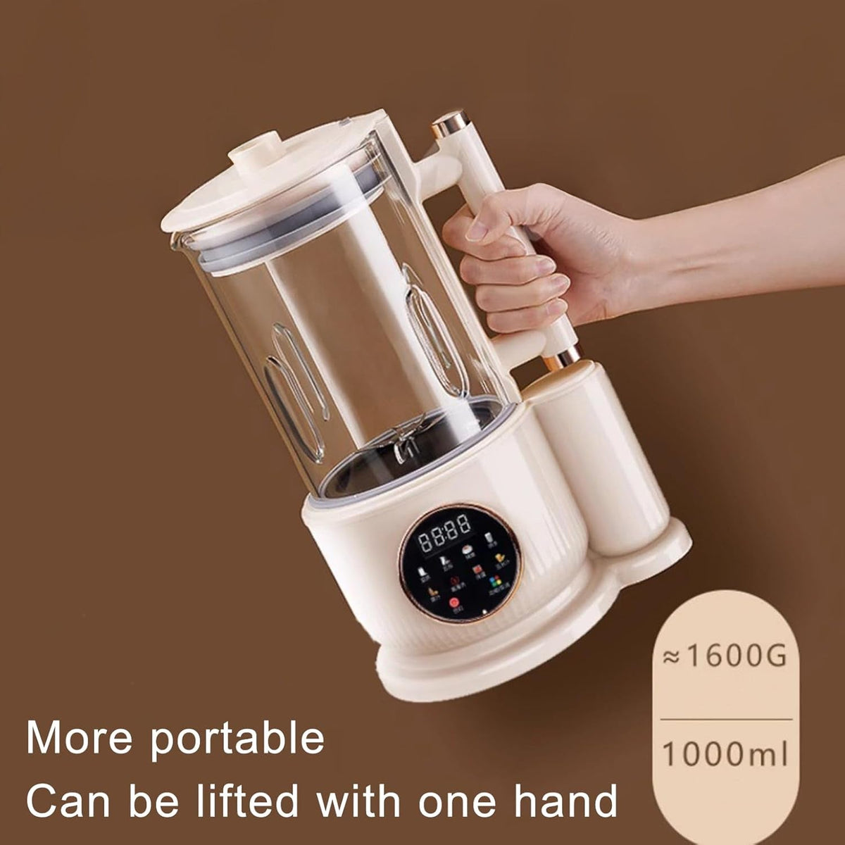 Plant-Based Milk Maker, 1500ml, with 8 Automatic Programs, Self-Cleaning and Quiet System for Home | Sansoti