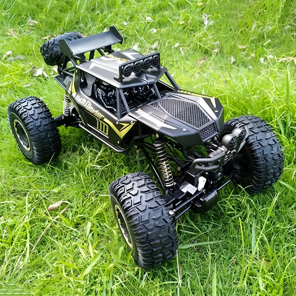 Bestuurbare Monstertruck Terreinwagen Metalen Chassis 4WD RC Auto Zwart Goud | Sansoti