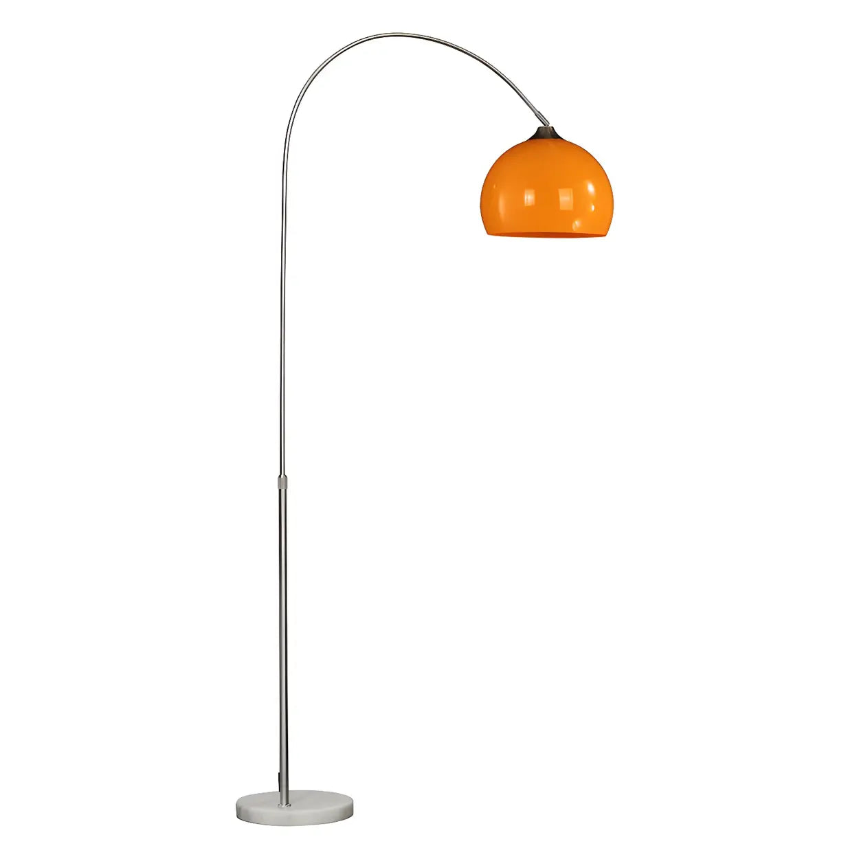 Lampadaire moderne en arc avec abat-jour en dôme acrylique et structure métallique de 220 cm de haut pour salon et coin lecture | Restfield