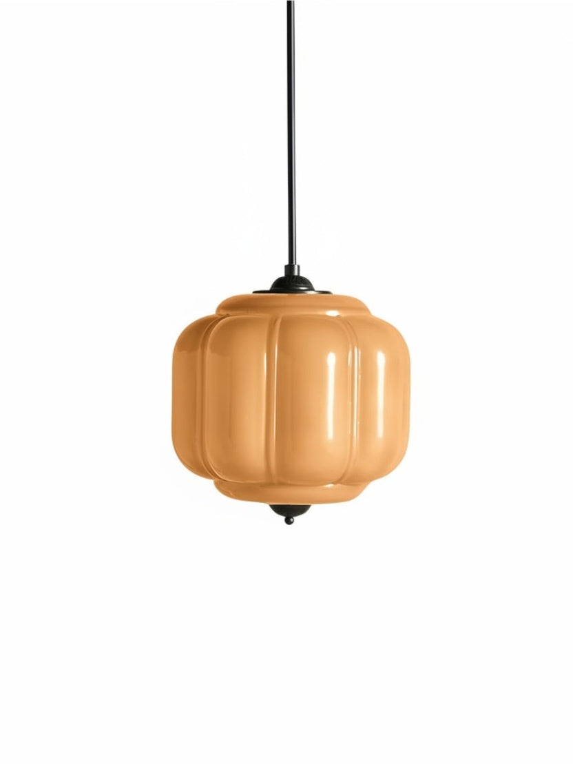 Vintage Kroonluchter met Crèmekleurige Glazen Kappen – Hanglamp in Retro-Stijl voor Eetkamer & Woonkamer | Sansoti