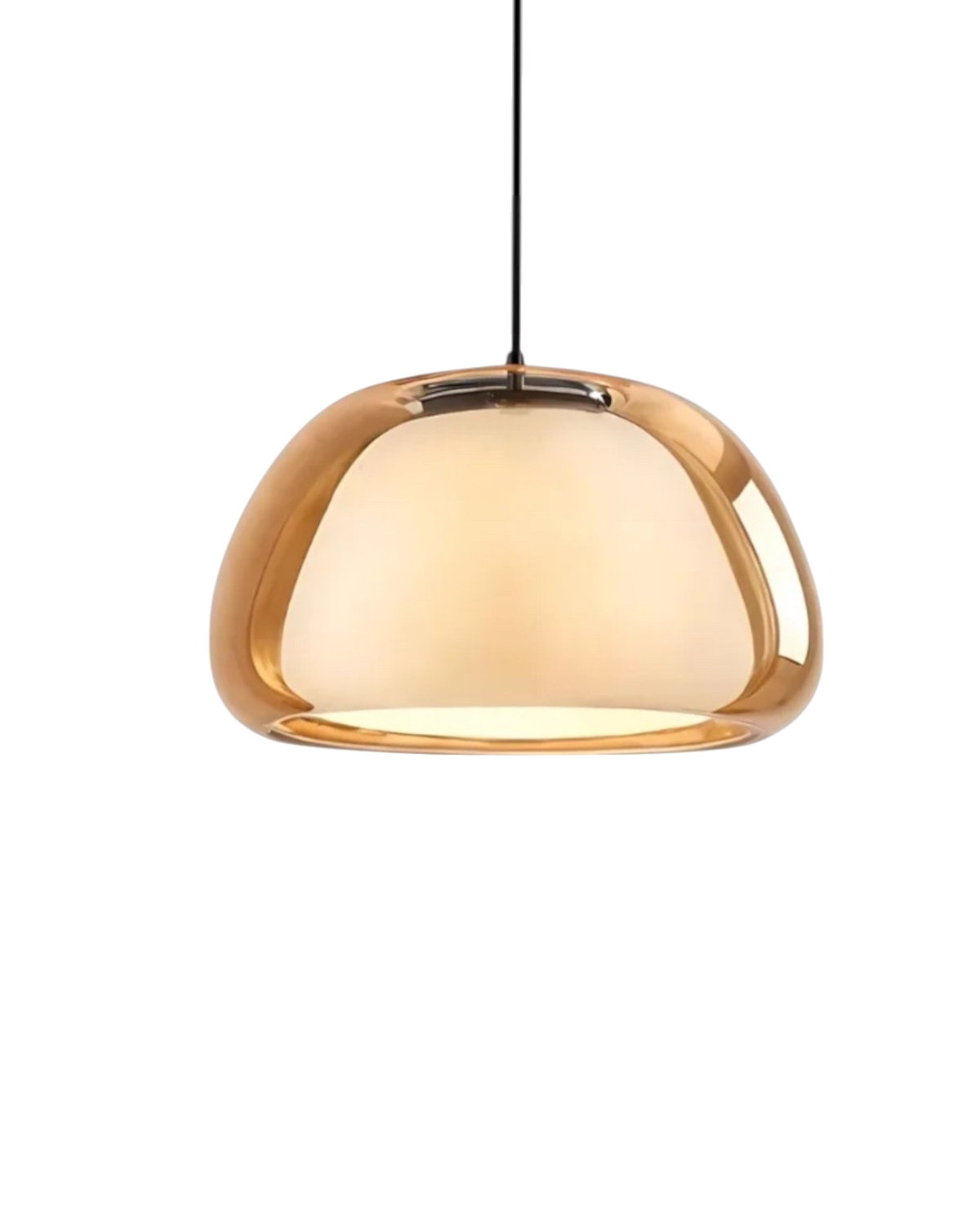 Luxe Glazen Hanglamp Met Mat En Transparant Glas In Minimalistisch Japandi Design | Sansoti
