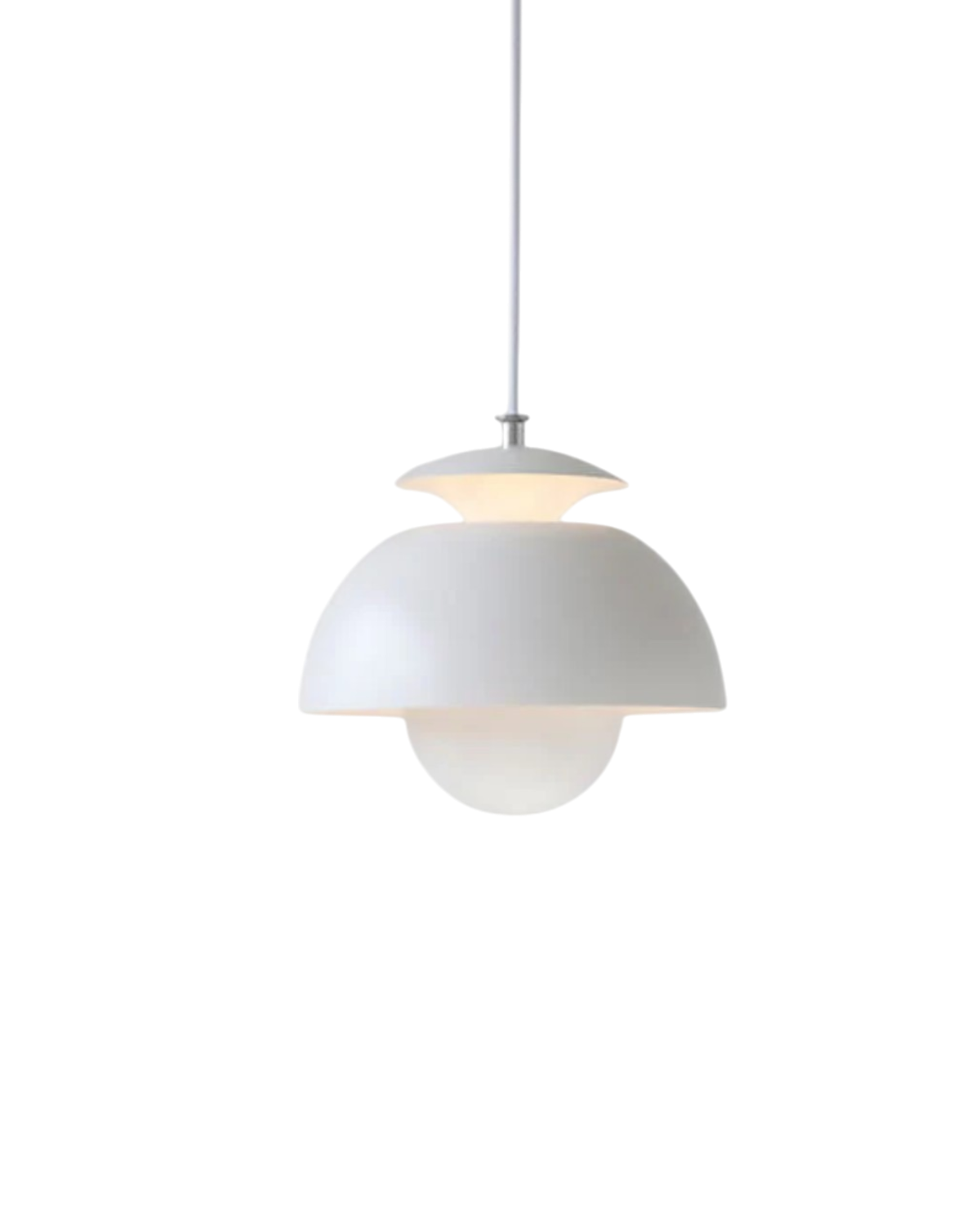 Minimalistische Hanglamp Wit Rond Design Scandinavisch Interieur Eetkamer Slaapkamer Woonkamer Sfeerverlichting | Sansoti