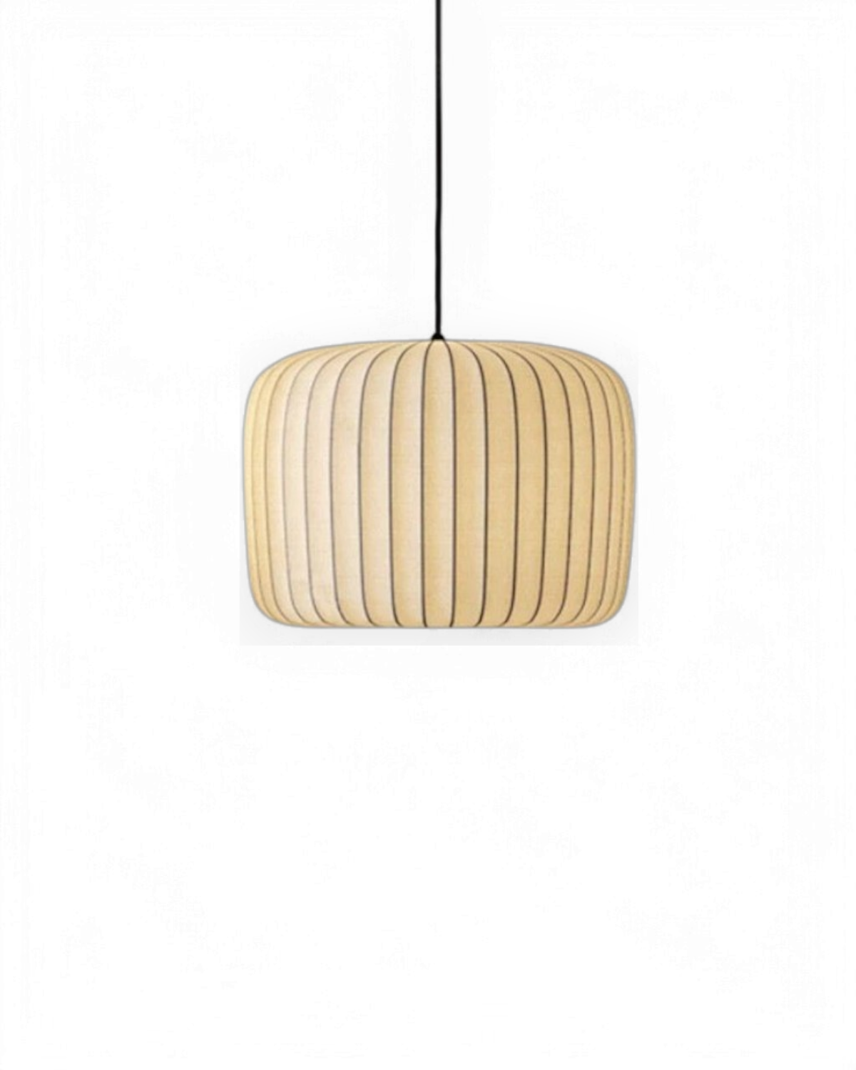 Moderne hanglamp met stoffen lampenkap – minimalistische design plafondlamp in stretchstof voor eetkamer en woonkamer | Sansoti