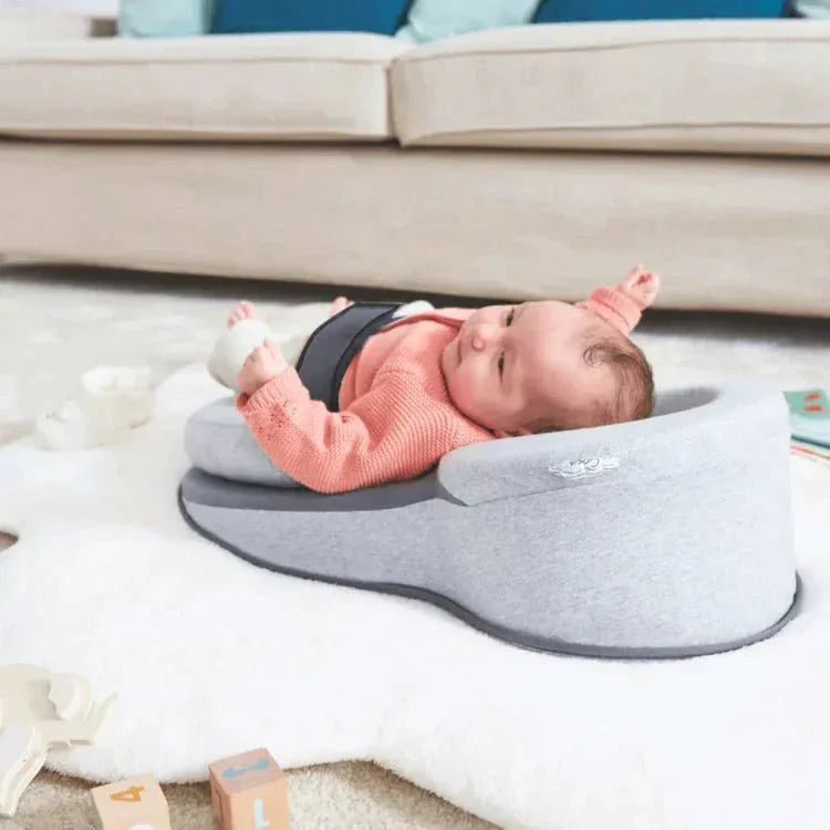 Wigkussen Baby Anti-Reflux 15° Inclinatie Ademend Katoen Afneembare Hoes 58x36cm Grijs Veilig Slapen | Sansoti