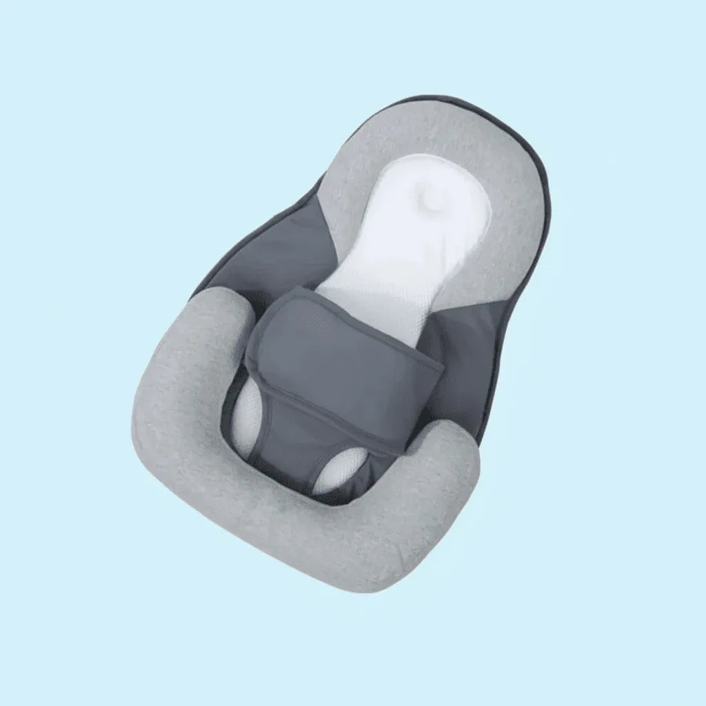 Wigkussen Baby Anti-Reflux 15° Inclinatie Ademend Katoen Afneembare Hoes 58x36cm Grijs Veilig Slapen | Sansoti