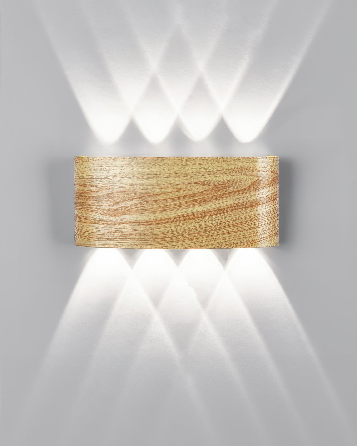 Wandlamp LED houtlook 10W warm wit 3000K binnen buiten IP65 wandverlichting modern design | Sansoti