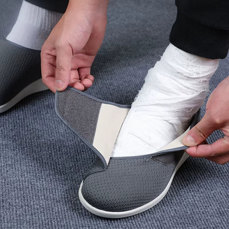 Verstelbare Comfortschoenen Brede Pasvorm Zachte Voering Gevoelige Voeten Dagelijks Gebruik Orthopedisch | Sansoti