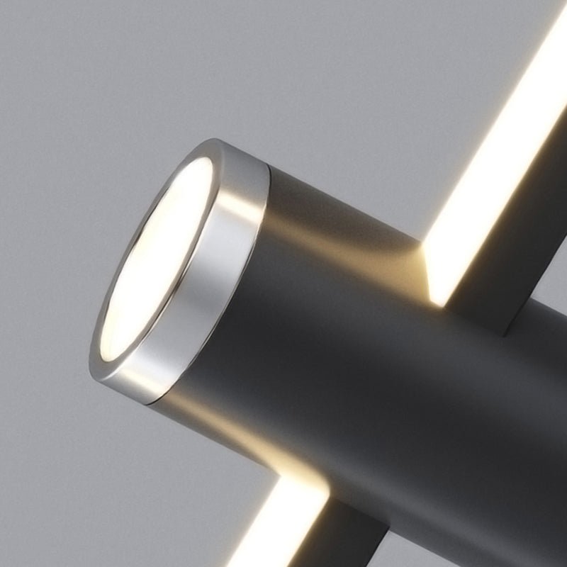 Lineare dimmbare LED-Hängeleuchte mit verstellbarem Kabel für Esstisch und Kücheninsel, moderne Beleuchtung, Schwarz | Sansoti