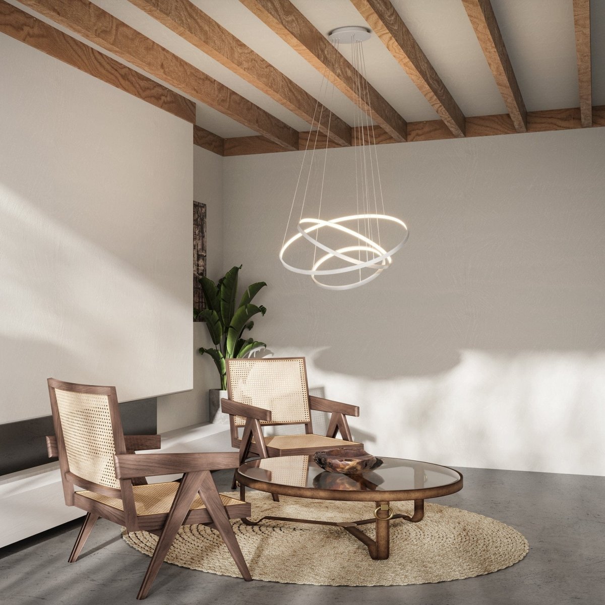 LED Hanglamp Ringen 70-55-40cm Dimbaar Aluminium Design | Sansoti
