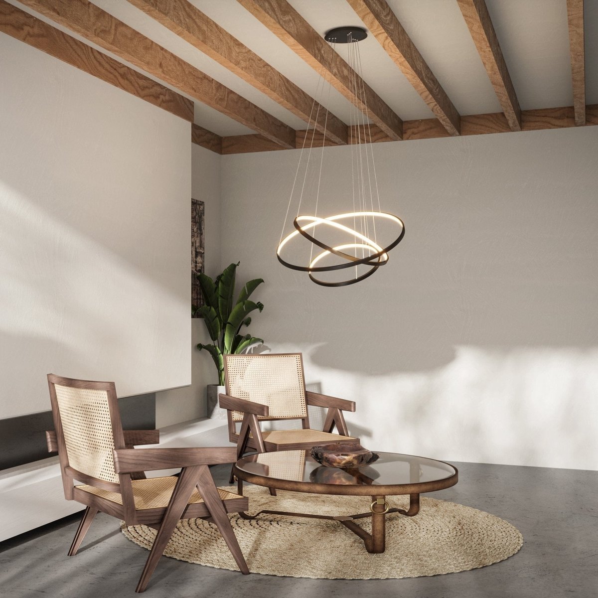 LED Hanglamp Ringen 70-55-40cm Dimbaar Aluminium Design | Sansoti