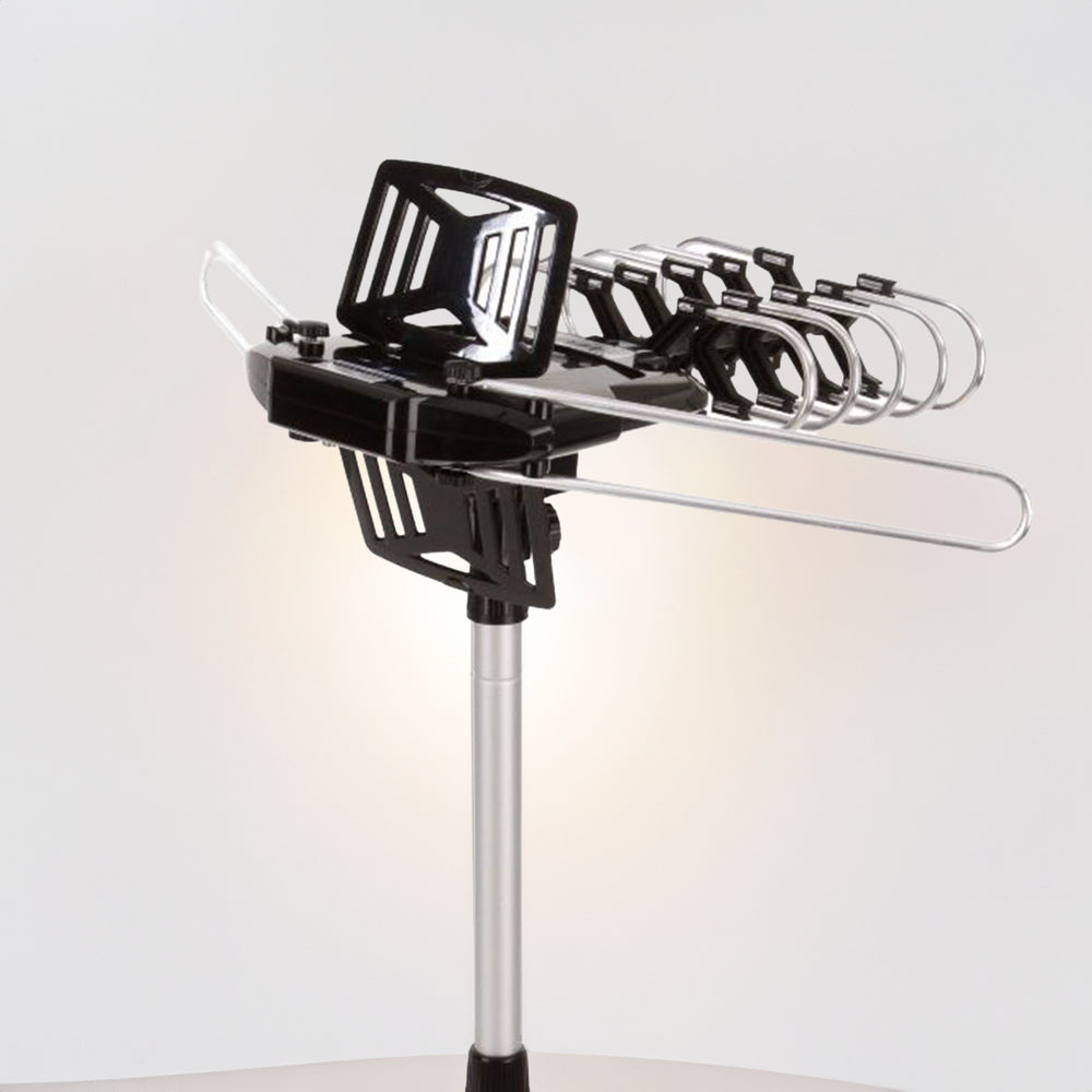 HD-TV-Außenantenne 360° drehbar mit Montagepfosten, digitale Sender, große Reichweite, Outdoor-Antenne, wetterfest | Sansoti