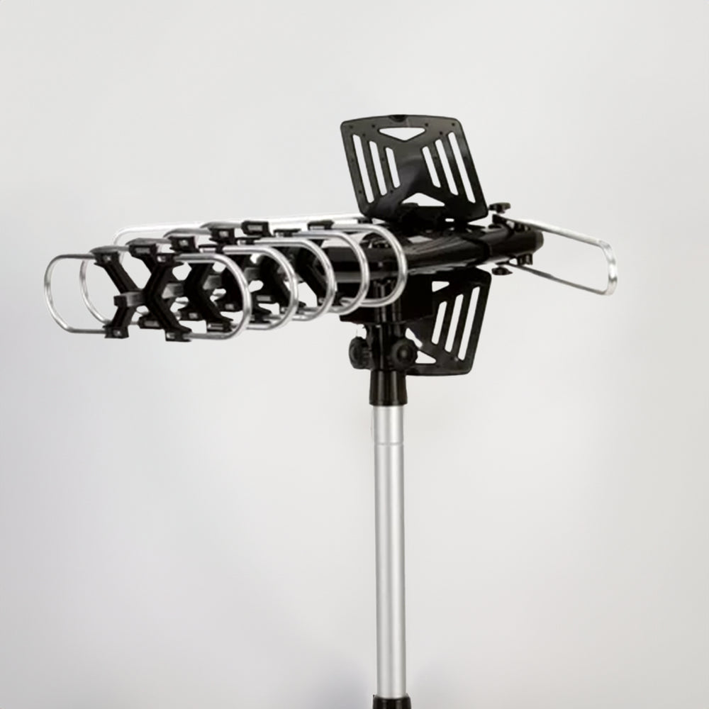 HD-TV-Außenantenne 360° drehbar mit Montagepfosten, digitale Sender, große Reichweite, Outdoor-Antenne, wetterfest | Sansoti