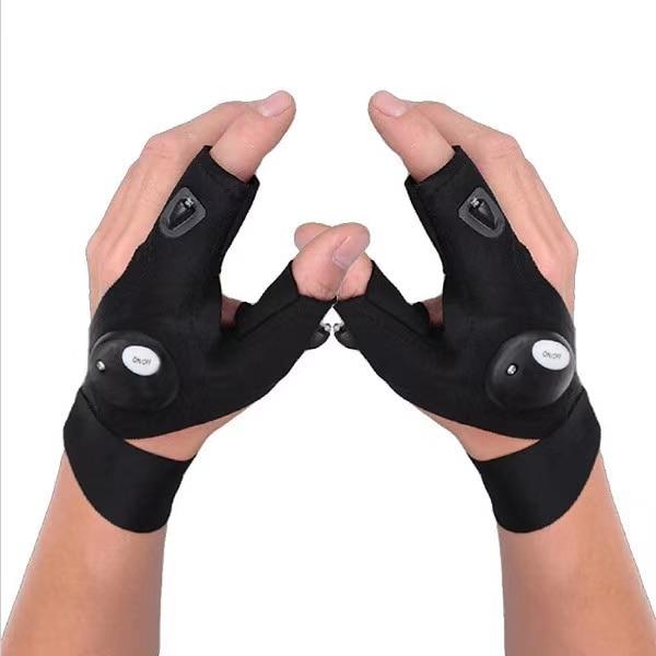 LED Vingerhandschoen met Licht Rechts Links Set voor Klussen Kamperen Vissen Fietsen Autoreparatie Handsfree | Sansoti