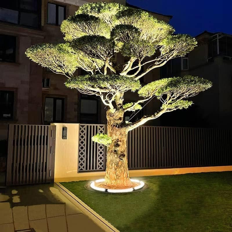 Outdoor LED Tree Base Lamp Garden Lighting Warm White Aluminum Glass 31 38 44 cm Pathway Terrace Garden Decorative | Sansoti
