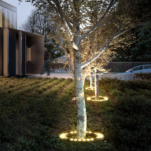 Outdoor LED Tree Base Lamp Garden Lighting Warm White Aluminum Glass 31 38 44 cm Pathway Terrace Garden Decorative | Sansoti