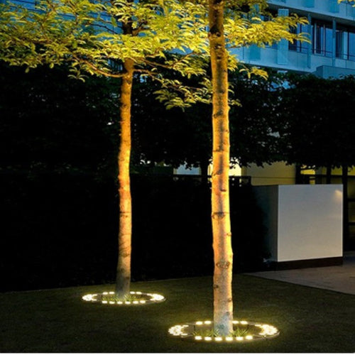 Outdoor LED Tree Base Lamp Garden Lighting Warm White Aluminum Glass 31 38 44 cm Pathway Terrace Garden Decorative | Sansoti