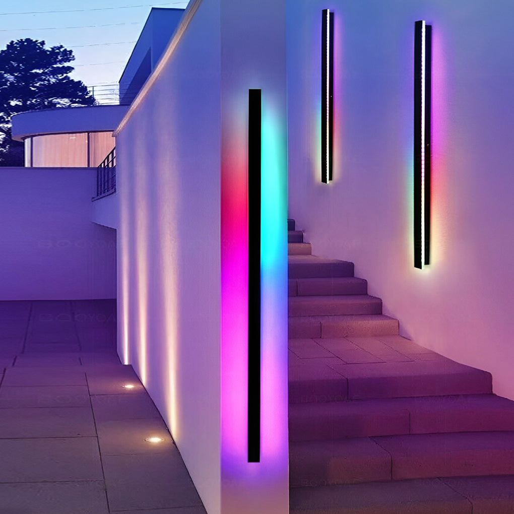 Moderne wasserdichte lineare Außenwandleuchte mit LED und IP65 Schutz | Restfield