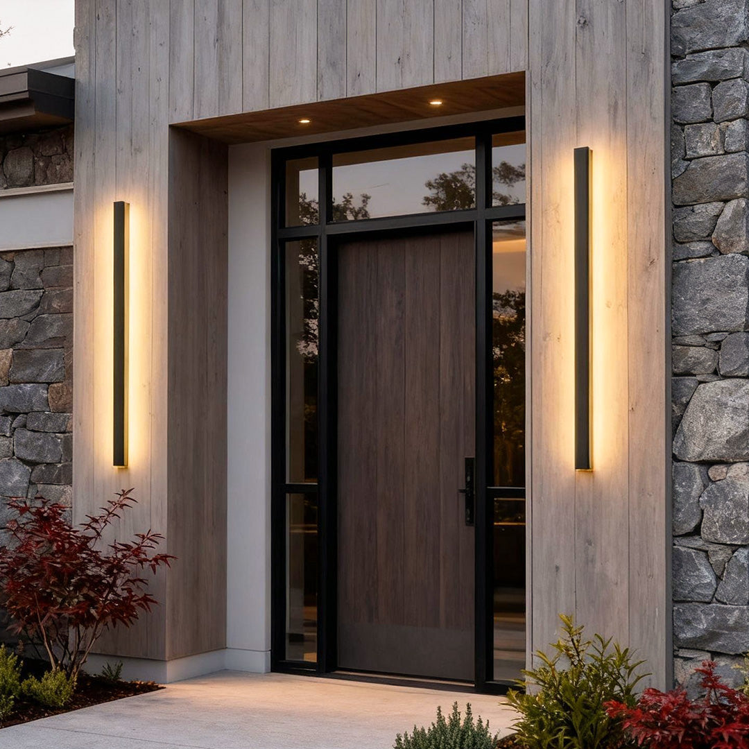 Moderne wasserdichte lineare Außenwandleuchte mit LED und IP65 Schutz | Restfield