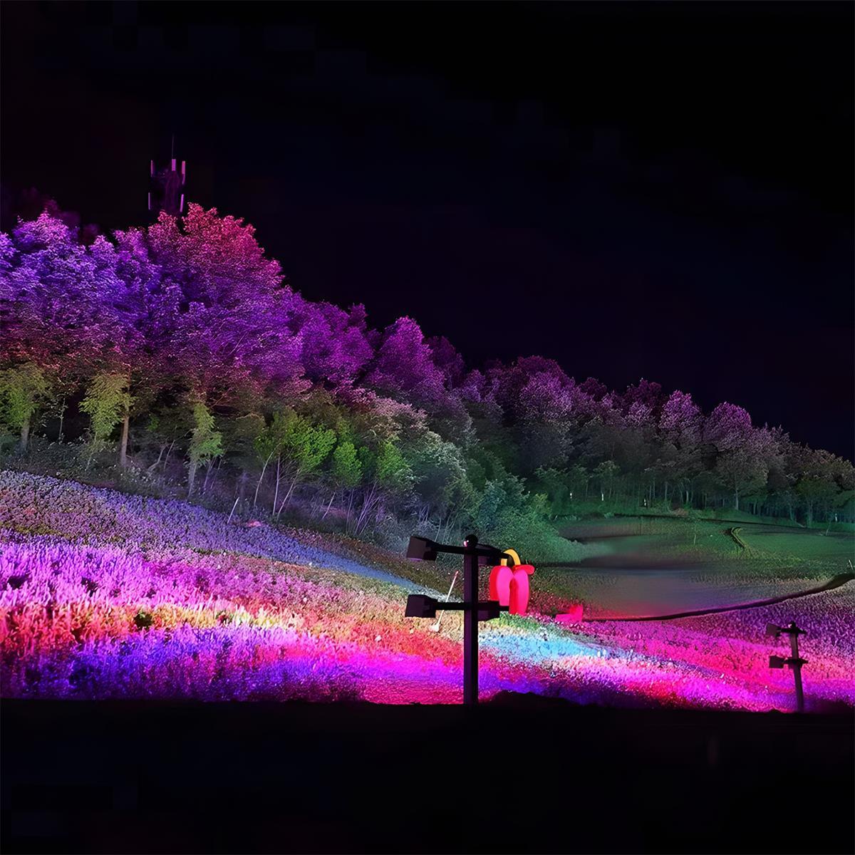 LED-Gartenstrahler RGB Wasserdicht IP65 Baumbeleuchtung Außenleuchte aus Aluminium Landschaftsbeleuchtung für Garten und Rasen | Sansoti