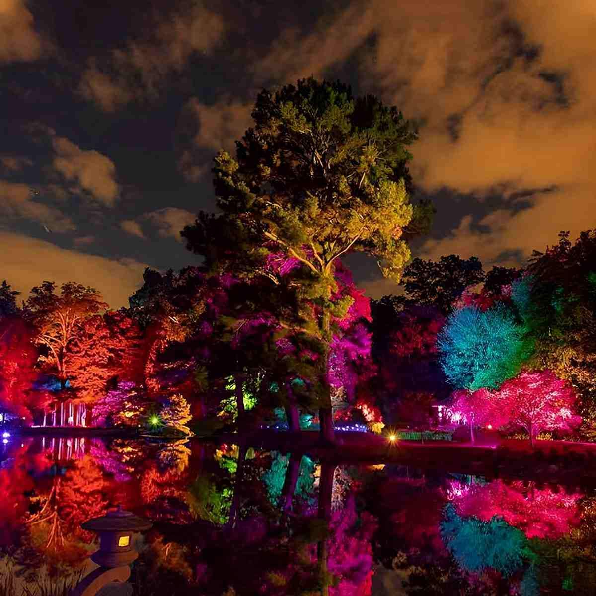 Grey RGB Outdoor Spotlight Aluminium 48W/72W Garden Lighting Tree IP65 Waterproof Landscape Lighting Garden | Sansoti