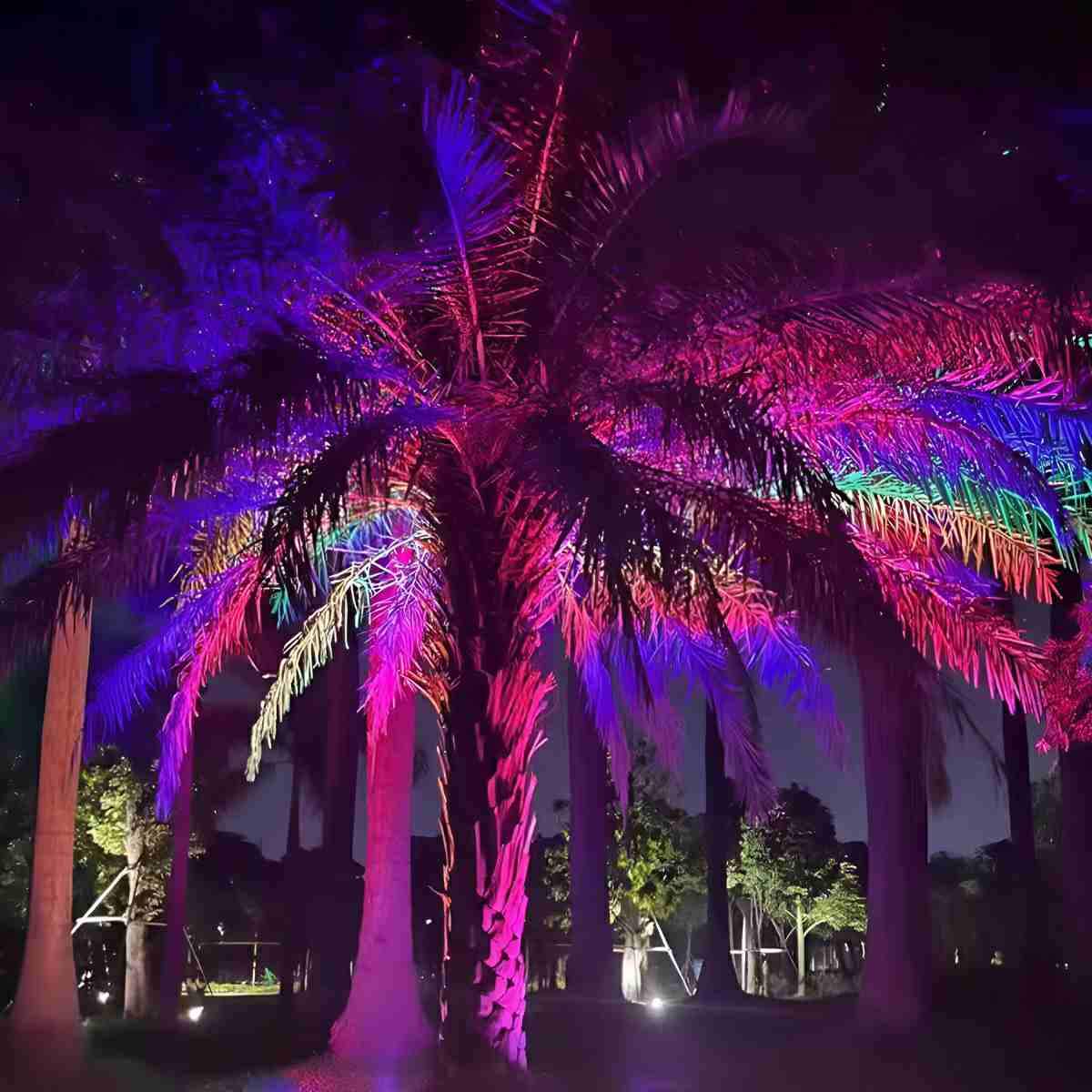 Grey RGB Outdoor Spotlight Aluminium 48W/72W Garden Lighting Tree IP65 Waterproof Landscape Lighting Garden | Sansoti