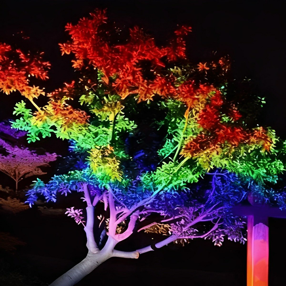 Grey RGB Outdoor Spotlight Aluminium 48W/72W Garden Lighting Tree IP65 Waterproof Landscape Lighting Garden | Sansoti