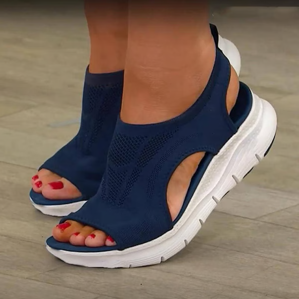 Sandales de sport orthopédiques avec bride de talon réglable pour femmes, bleu rose noir, lavables, en mesh, été, randonnée | Sansoti