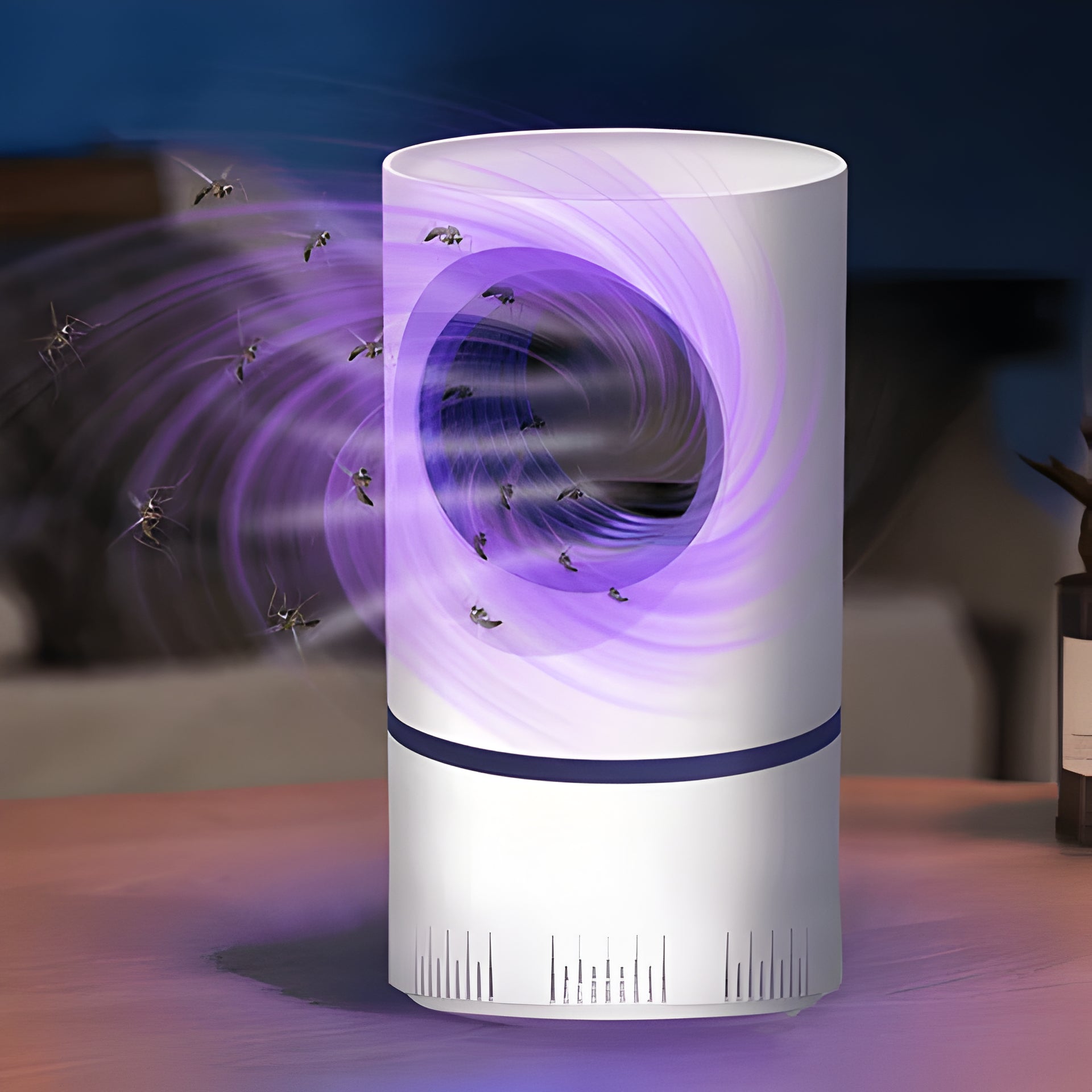 Piège à insectes électrique avec lumière LED, portée de 200m², silencieux et sans produits chimiques, piège à moustiques pour chambre, salon et cuisine | Sansoti