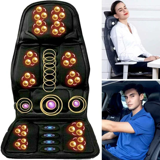 Verwarmbare Massagekussen met 8 Modi voor Rug en Nek – Universeel voor Stoel en Auto | Sansoti