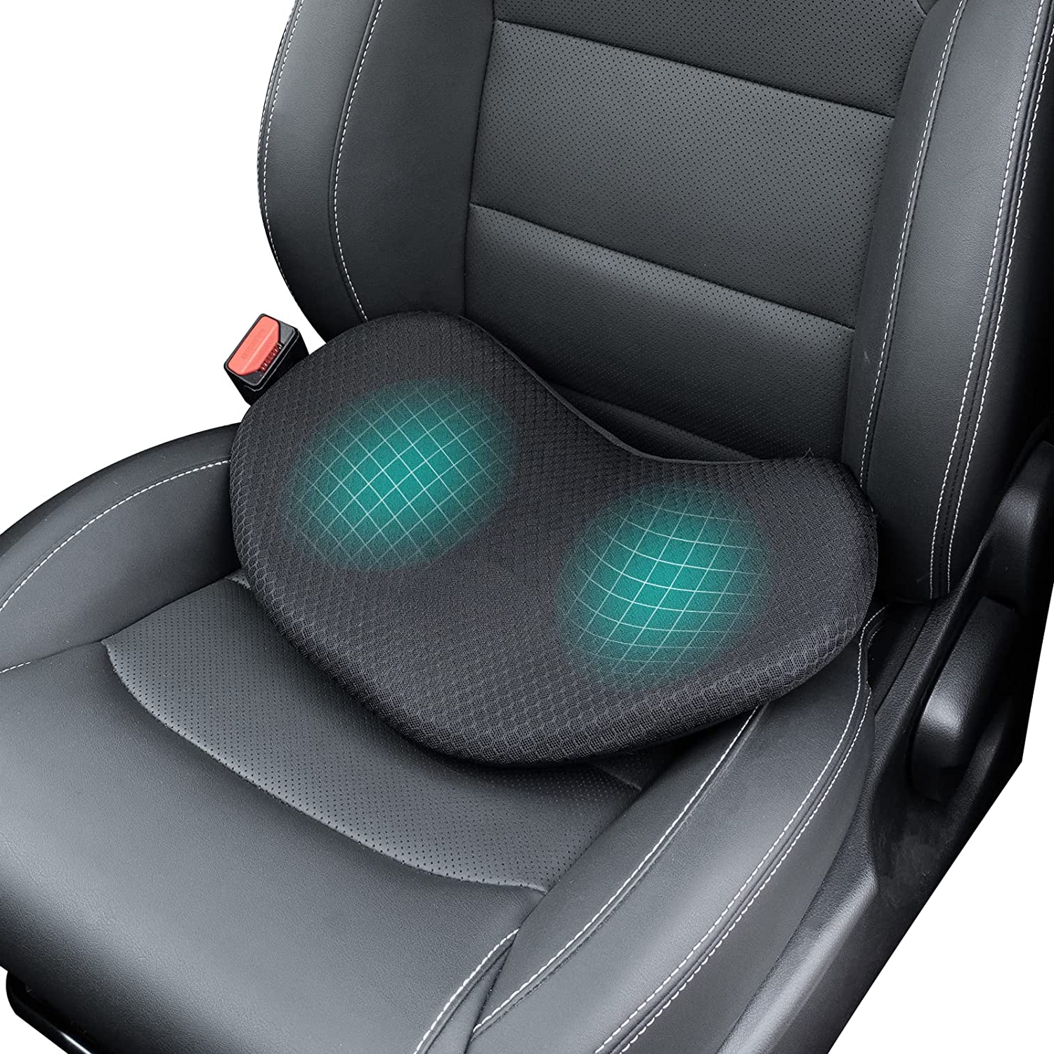 Ergonomiczna podwyższająca poduszka samochodowa z pianką memory foam zapewniająca optymalny komfort jazdy, wsparcie i lepszą widoczność | Sansoti