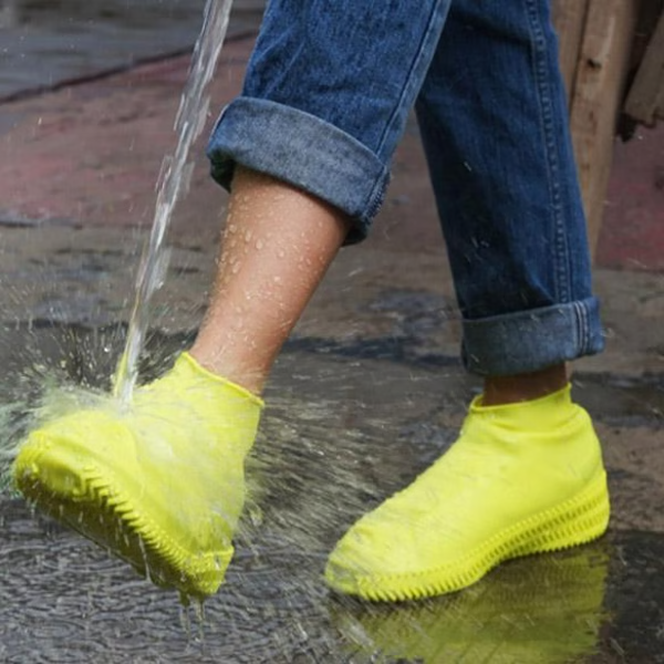Wasserdichte Schuhüberzieher aus Silikon, rutschfest, wiederverwendbar und tragbar, Schutz vor Regen, Schnee und Schlamm | Sansoti