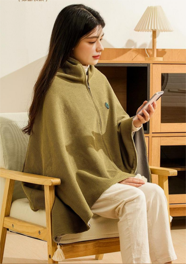 Electric Heated Shawl USB Carbon Fiber 150x80cm Adjustable Indoor Outdoor Home Office Winter Blanket | Sansoti
