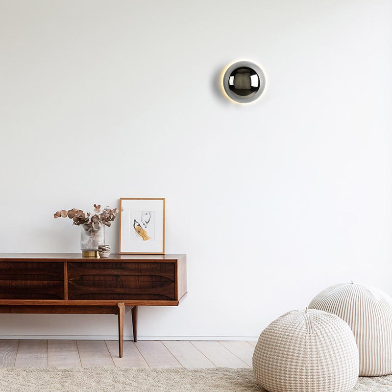 Runde Wandleuchte LED Glas Eisen Stimmungslicht Flur Schlafzimmer Wohnzimmer Minimalistische Wandleuchte Skandinavisches Interieur | Restfield