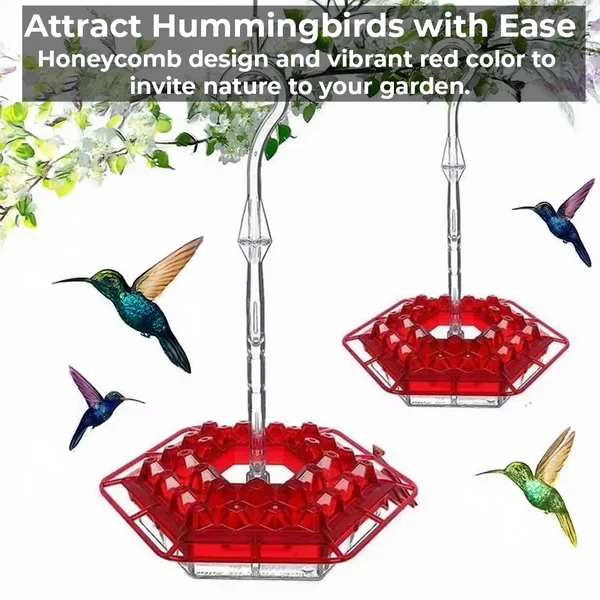 Kolibri-Futterstation mit 30 Futteröffnungen, Ameisensperre, Aufhängehaken, Gartendekoration, Vogelfütterung für den Garten | Sansoti