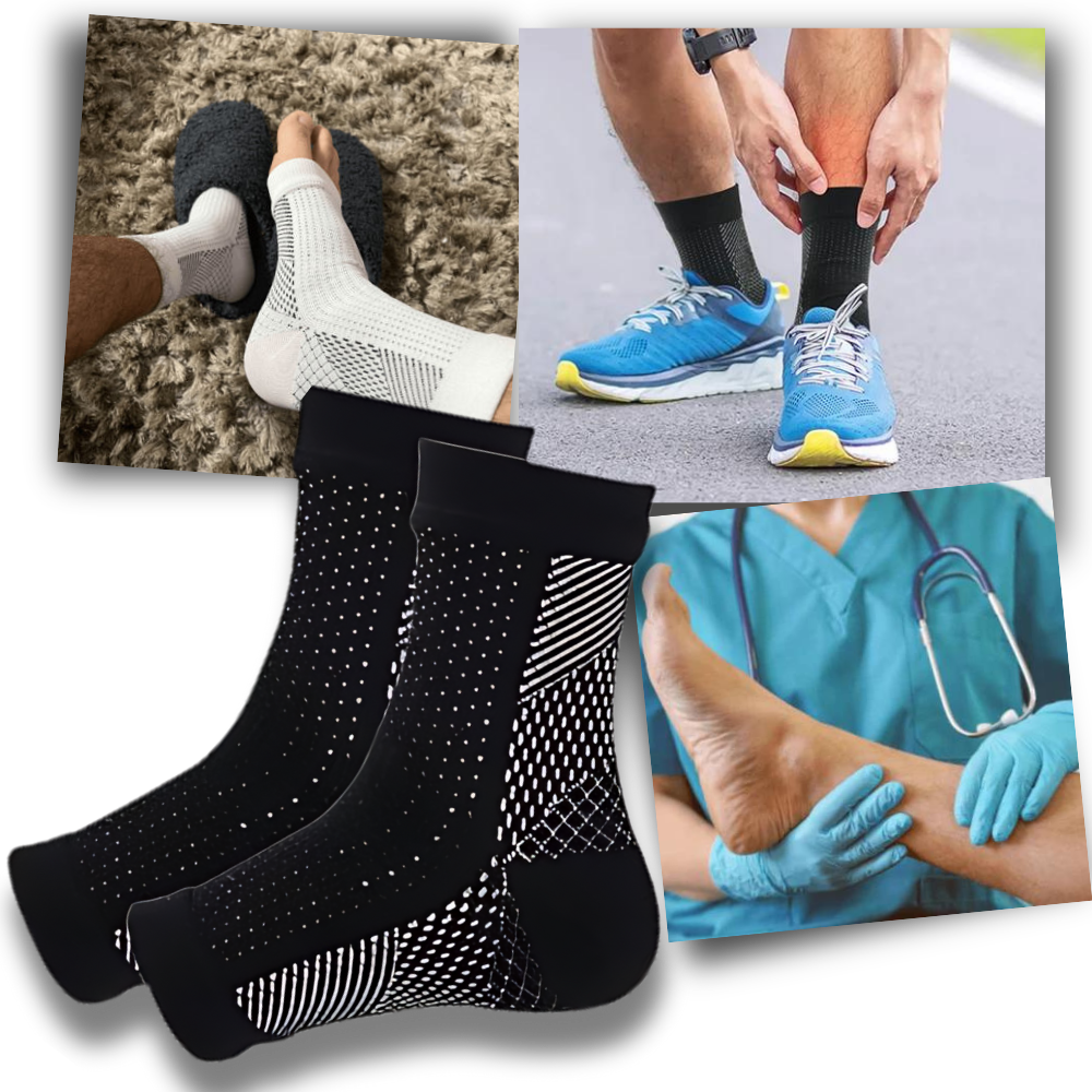 Compression Socks Open Toe Daily Use Non-Slip Soft Support Stretch Comfort Versatile Work Sports | Sansoti