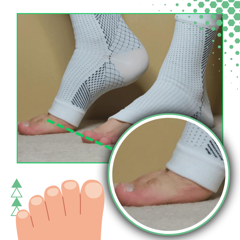 Compression Socks Open Toe Daily Use Non-Slip Soft Support Stretch Comfort Versatile Work Sports | Sansoti