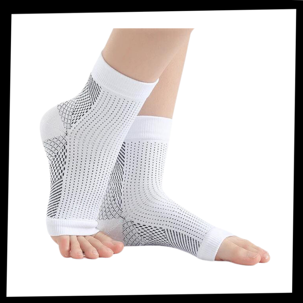 Compression Socks Open Toe Daily Use Non-Slip Soft Support Stretch Comfort Versatile Work Sports | Sansoti