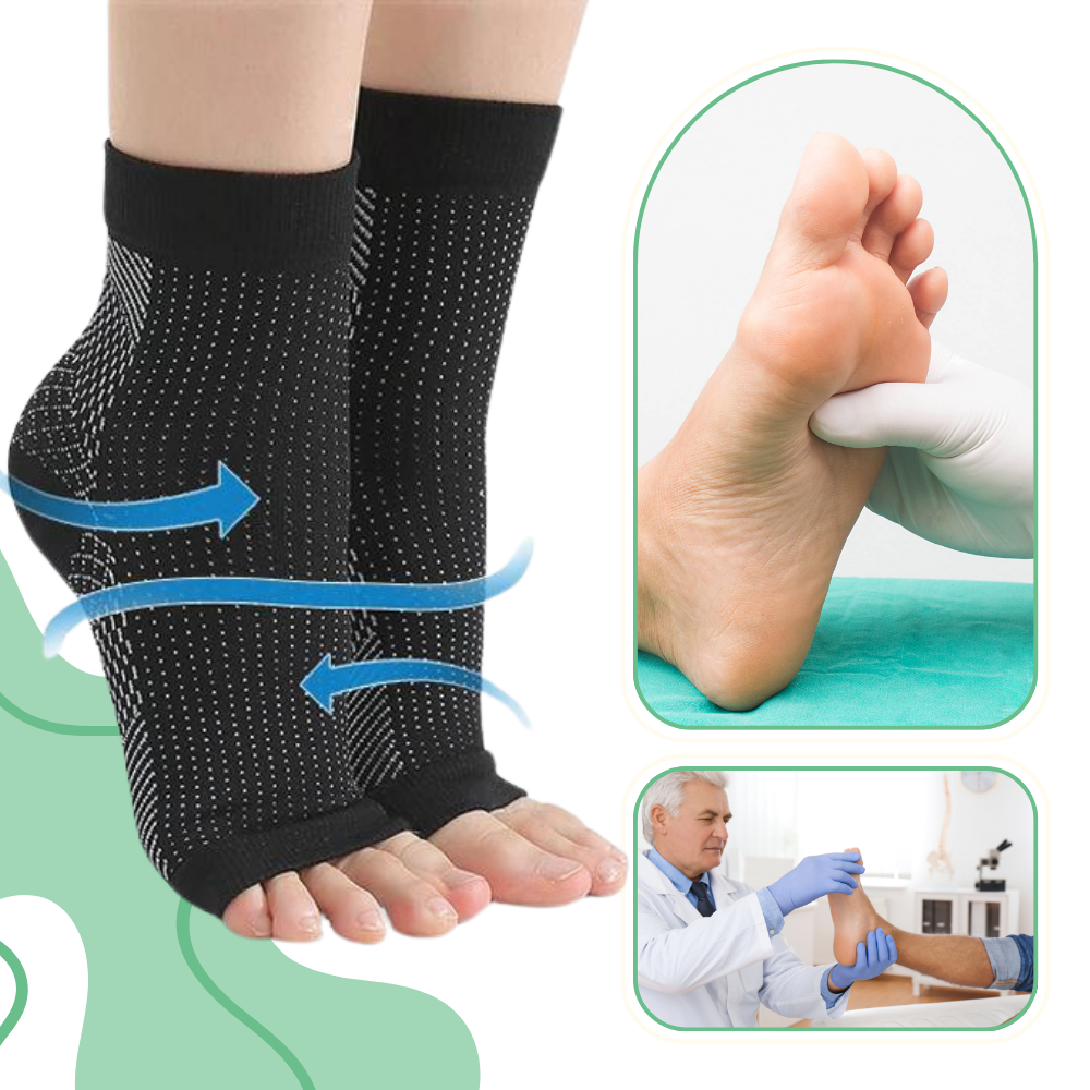 Compression Socks Open Toe Daily Use Non-Slip Soft Support Stretch Comfort Versatile Work Sports | Sansoti
