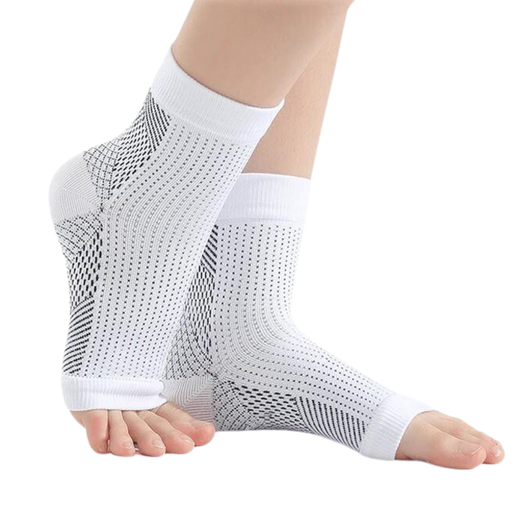 Compression Socks Open Toe Daily Use Non-Slip Soft Support Stretch Comfort Versatile Work Sports | Sansoti