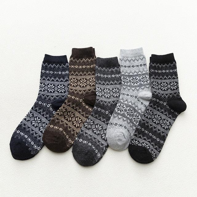 Scandinavische Wintersokken met Wolmix – Warme Unisex Sokken in 6 Patronen | Sansoti