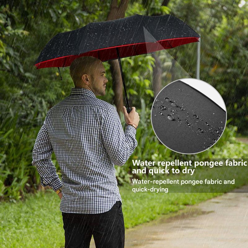 Opvouwbare Stormbestendige Paraplu 105cm Windbestendig Waterafstotend Compact Regenparaplu met Aluminium Frame | Sansoti